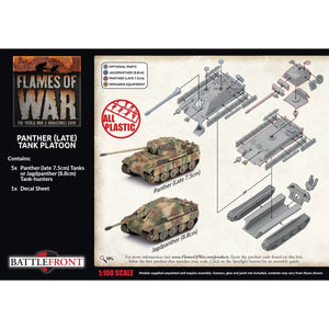 Flames of War	Late Panther/Jagdpanther Platoon (5x Plastic) July 23 Pre-Order - Tistaminis