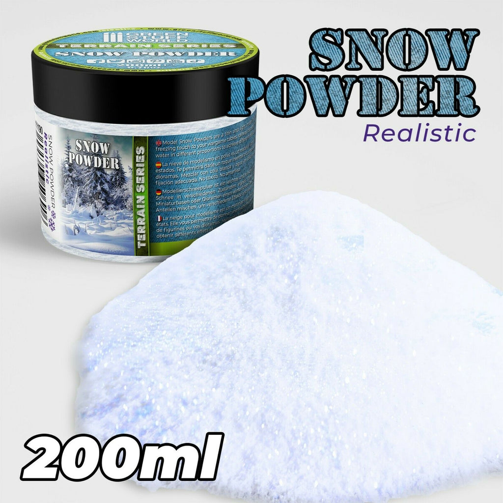 Green Stuff World REALISTIC Model SNOW Powder 200ml New - Tistaminis