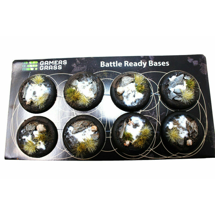 Gamers Grass Winter Bases RoundLip 30mm (x8) - TISTA MINIS