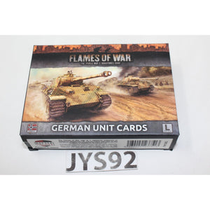 Flames Of War Late War German unit Cards - JYS92 - Tistaminis