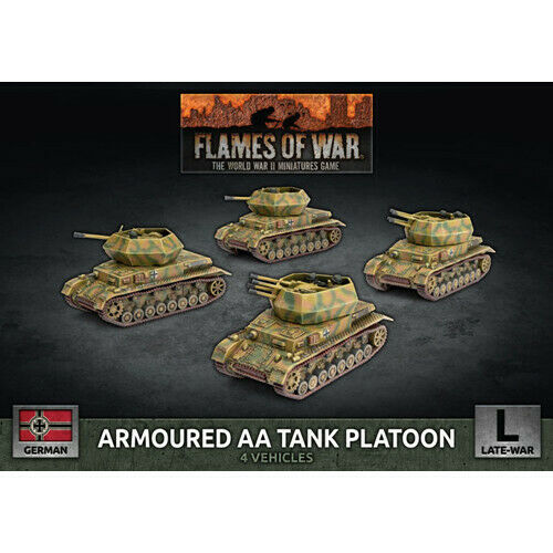 Flames of War German Armoured AA Tank Platoon (x4 Plastic) Apr 24 Pre-Order - TISTA MINIS