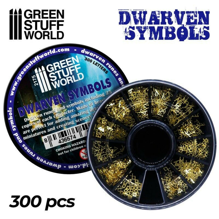 Green Stuff World Dwarven Runes and Symbols New - TISTA MINIS