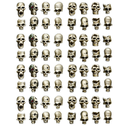 Wargames Exclusive - HUMAN SKULLS [IN 28MM SCALE] (64U) New - TISTA MINIS