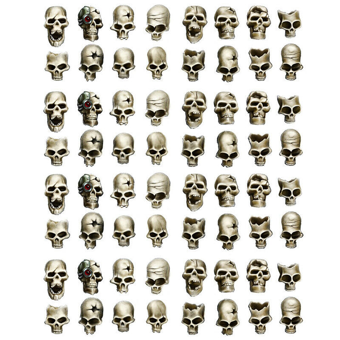 Wargames Exclusive - HUMAN SKULLS [IN 28MM SCALE] (64U) New - TISTA MINIS