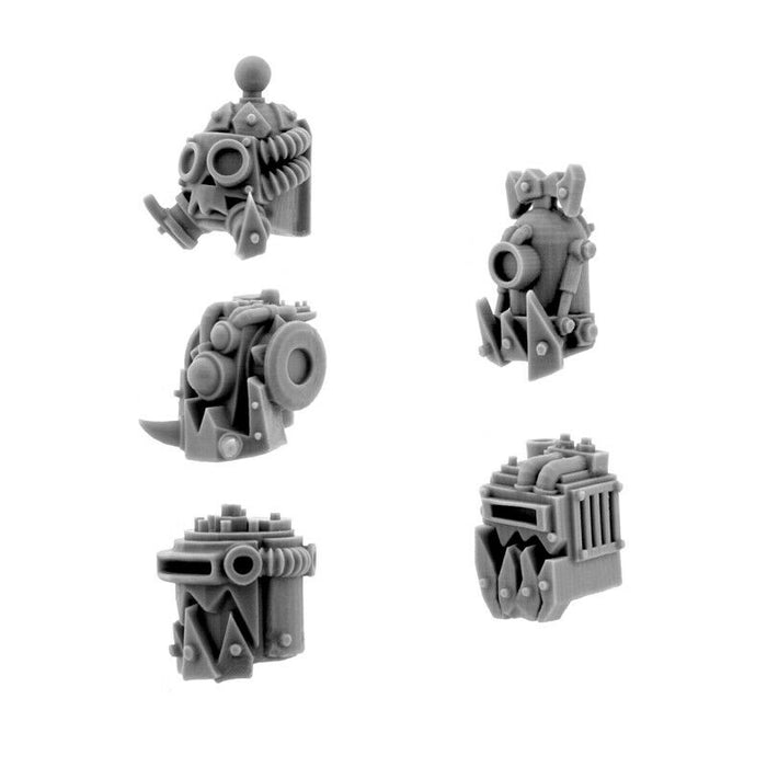 Wargames Exclusive ORK CYBORG CONVERSION BITS BIONIC HEADS H-805 (5U) New - TISTA MINIS