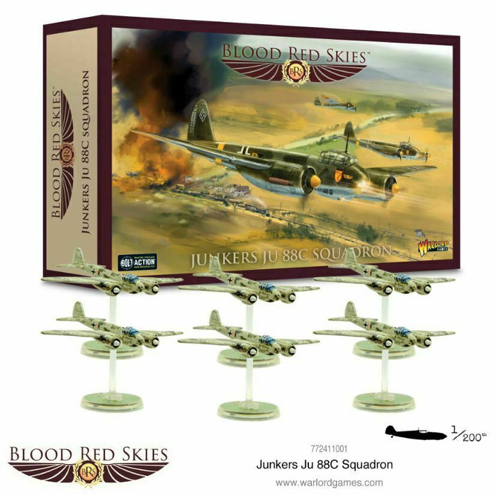 Blood Red Skies German Junkers JU 88C Squadron New - TISTA MINIS