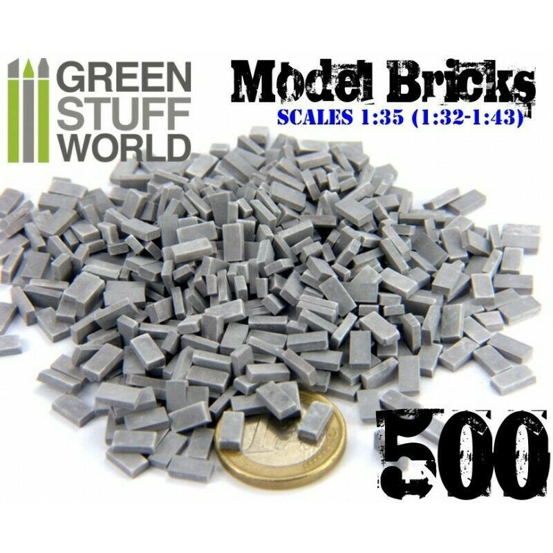 Green Stuff World	Model Bricks - Grey x500 New - Tistaminis