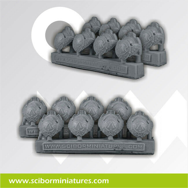 Scibor Miniatures Spartans Big Shoulder Pads New - TISTA MINIS