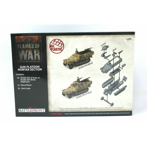 Flames Of War German Gun Platoon / Mortar Section Late War New | TISTAMINIS