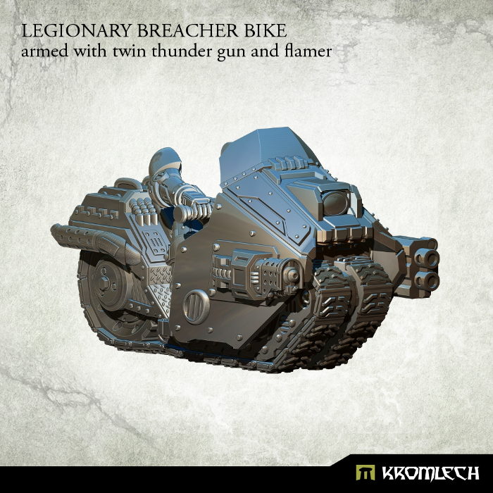 Kromlech Legionary Breacher Bike with Thunder Gun and Flamer New - TISTA MINIS