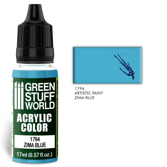 Green Stuff World Acrylic Color Zima Blue - Tistaminis