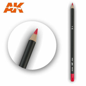 AK Interactive Watercolor Pencil Red Primer New - TISTA MINIS