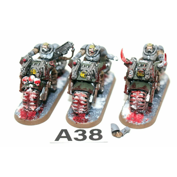 Warhammer Space Marines Scout Bikers Well Painted - A38 - TISTA MINIS