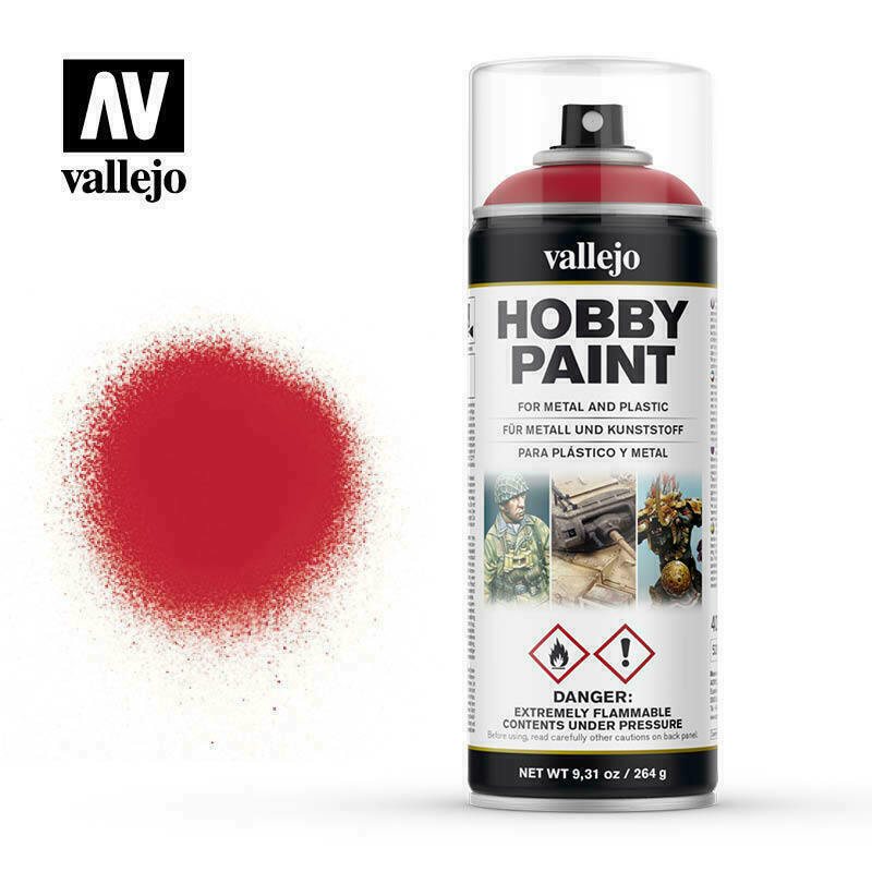 Vallejo Spray Paint Hobby Primer Bloody Red New - TISTA MINIS