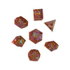Dungeons and Dragons Dice - Pink and Gold Sparkled Dice - Tistaminis