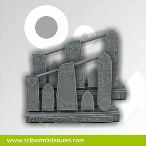 Scibor Miniatures Gothic Plates (10)  New - TISTA MINIS