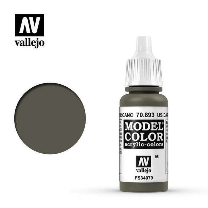 Vallejo Model Colour Paint US Dark Green (70.893) - Tistaminis