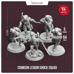 Artel Miniatures - Crimson Legion Shock Squad 28mm New - TISTA MINIS