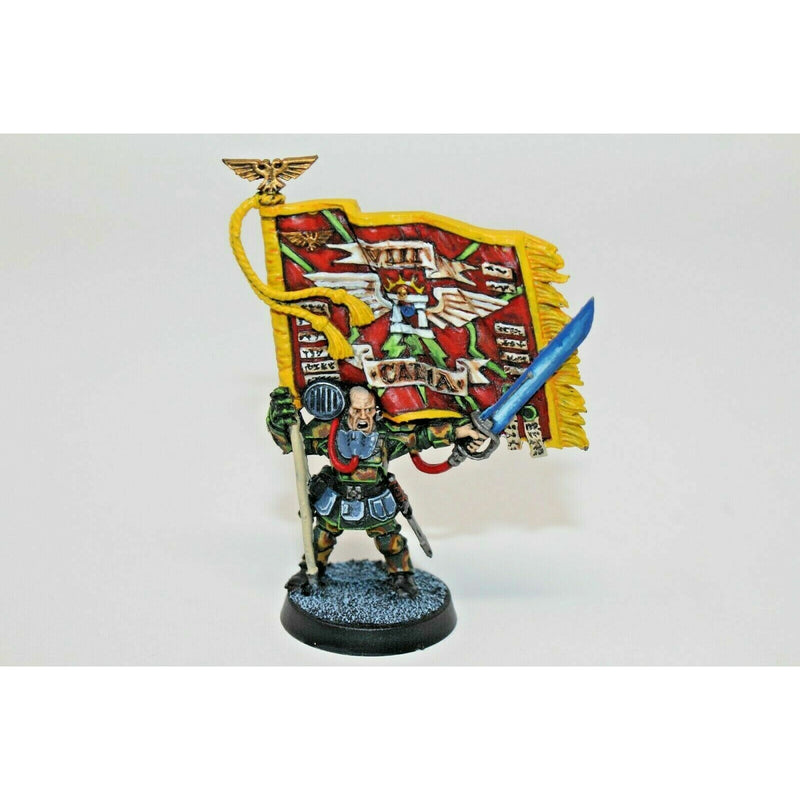 Warhammer Imperial Guard Colour Sergeant Kell Well Painted Metal - JYS11 | TISTAMINIS