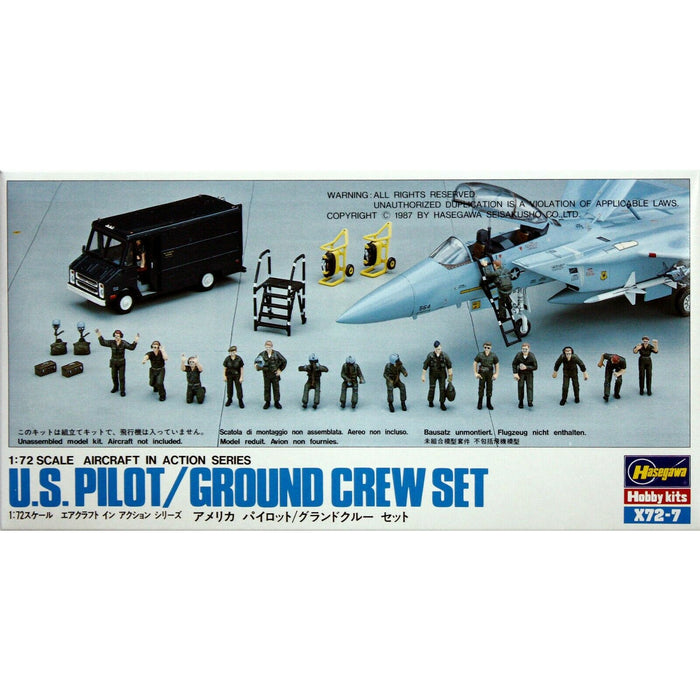 Hasegawa 1/72 US Pilot & Crew Set New - Tistaminis