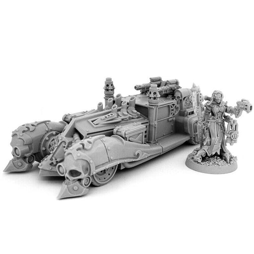 Wargames Exclusive HERESY HUNTER FEMALE MECHANICUM INQUISITOR W/ ARMORED CAR New - TISTA MINIS