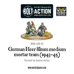 Bolt Action German Heer 81mm medium mortar team (1943-45) New - TISTA MINIS
