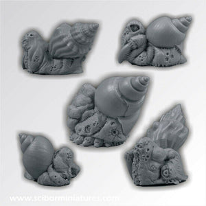 Scibor Miniatures Mutant Snails set (5) New - TISTA MINIS