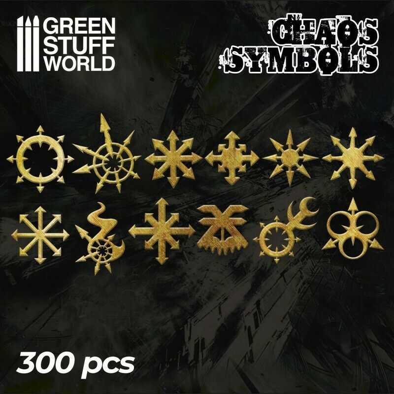 Green Stuff World Chaos Runes and Symbols New - TISTA MINIS