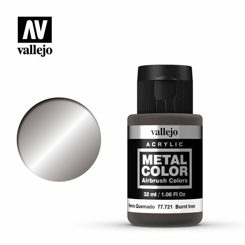 Vallejo Metal Colour Paint Burnt Iron 32 ml (77.721) - Tistaminis