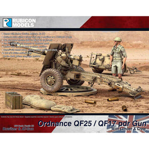 Rubicon British Ordnance QF25 / QF17 pdr Gun Howitzer & AT-Gun with Limber & Cre - Tistaminis