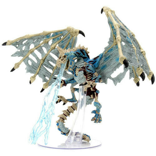 D&D Minis:Icons of the Realms: Set 18: Boneyard - Blue Dracolich Premium Set New - Tistaminis