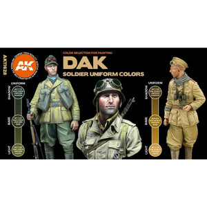 AK Interactive 3G DAK Soldier Uniform Colors Paint Set New - Tistaminis