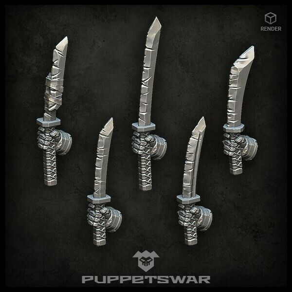 Puppets War Orc Katanas (right) New - Tistaminis