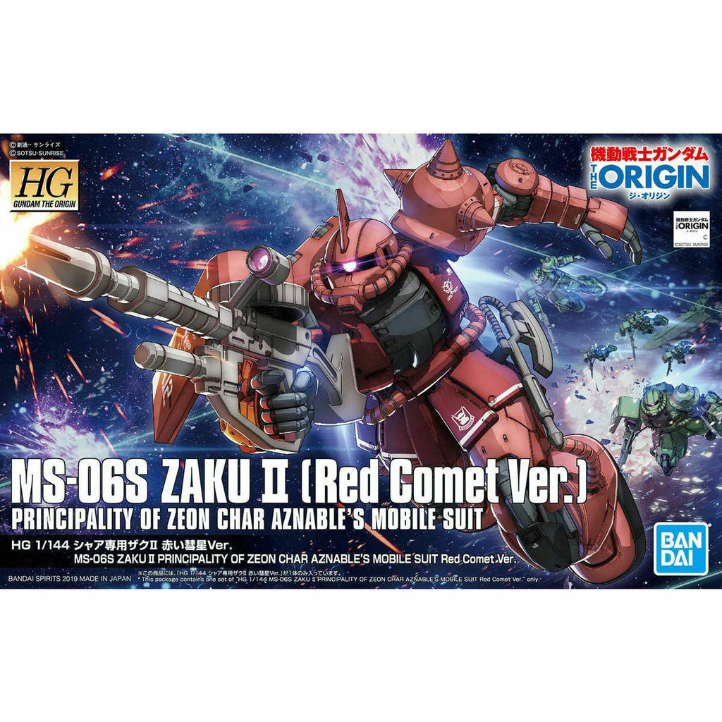Gundam #24 HG (The Origin) MS-06S Zaku II Principality of Zeon Char Aznable's Mo - Tistaminis