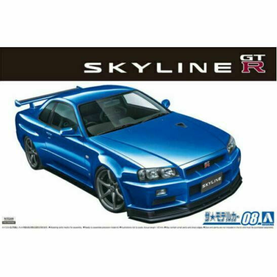 Aoshima 1/24 NISSAN BNR34 SKYLINE GT-R V-spec '02 New - TISTA MINIS