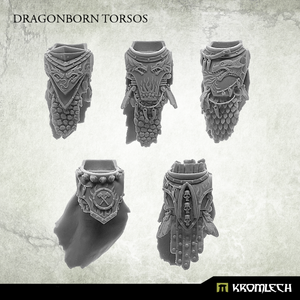 Kromlech Dragonborn Torsos (5) New - TISTA MINIS