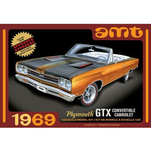 AMT AMT1137 1969 PLYMOUTH GTX CONVERTABLE (1/25) New - Tistaminis