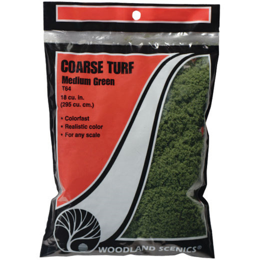 Woodland Scenics Coarse Turf-Medium Green (12 Oz) WOO64 - TISTA MINIS