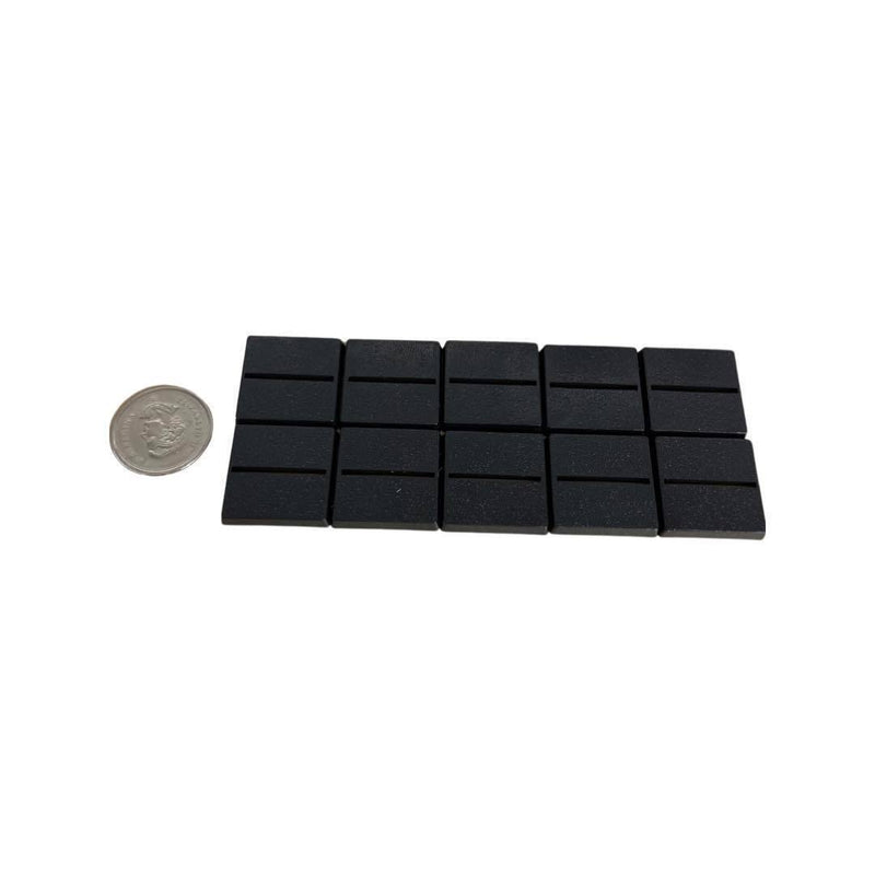 Warhammer 25mm Square Bases Slotted Horizontal (x10) New - Tistaminis