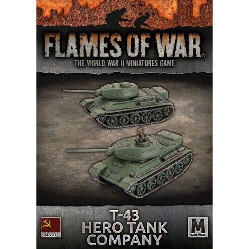 Flames of War Soviet T-43 Hero Tank Company (x2) New - Tistaminis