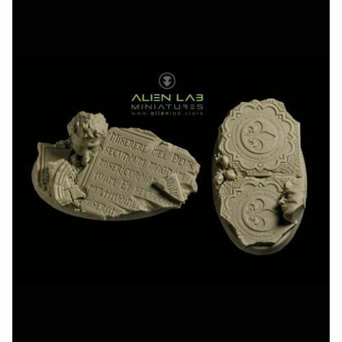 Alien Lab Miniatures TEMPLE RUINS OVAL BASES 90MM New - Tistaminis