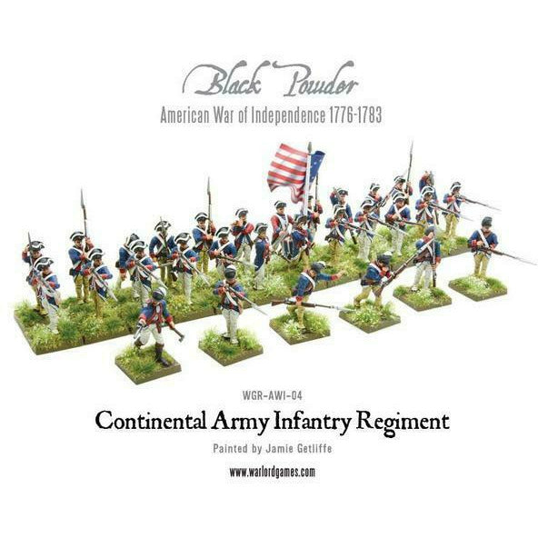 Black Powder American War of Independence Continental Infantry Regiment New - TISTA MINIS