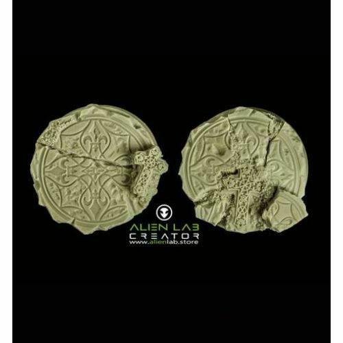 Alien Lab Miniatures TEMPLE RUINS ROUND BASES 40MM New - Tistaminis