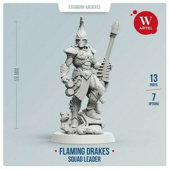 Artel Miniatures - Flaming Drakes Squad Leader New - TISTA MINIS