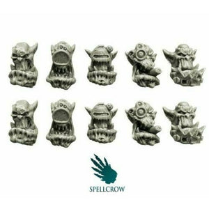 Spellcrow Orcs Bulky Cyber Heads - SPCB5116 - TISTA MINIS