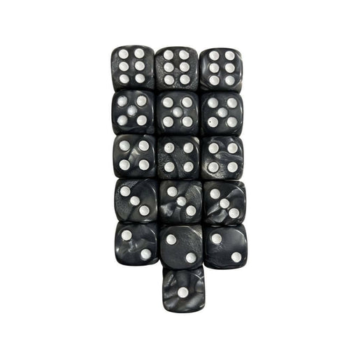 Obsidian Black 16-D6 Dice - Tistaminis