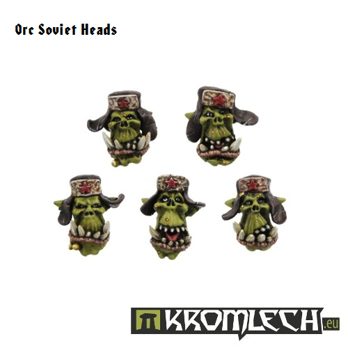 Kromlech Orc Soviet Heads New - TISTA MINIS