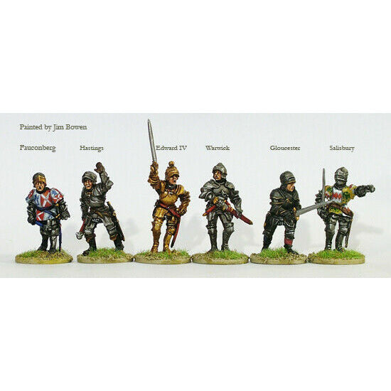 Perry Miniatures Yorkist command and Warwick on foot New - Tistaminis