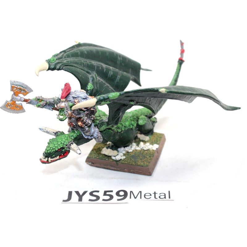 Warhammer Orcs And Goblins Warboss on Wyvren Metal - JYS59 - Tistaminis
