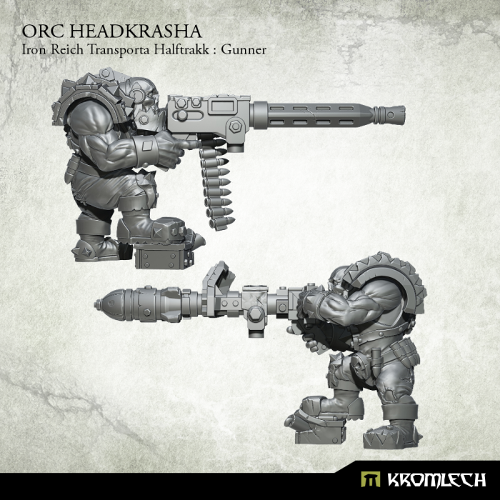 Kromlech Orc Headkrasha, Iron Reich Transporta Halftrakk (1) New - TISTA MINIS